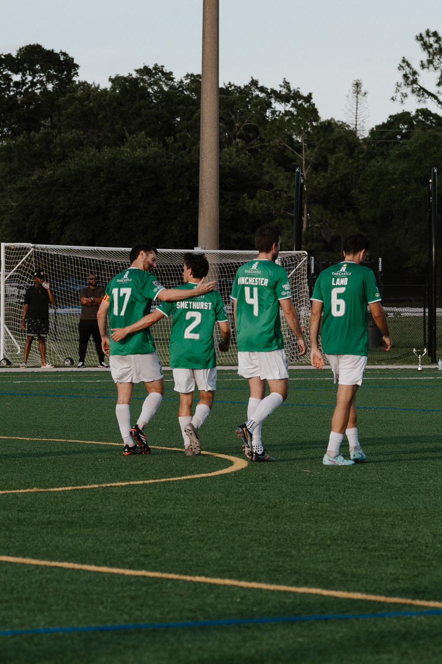 Smethurst, Winchester and Lamb walking off together